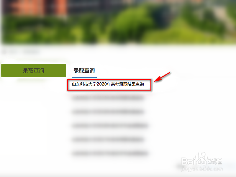 山东科技大学查询录取