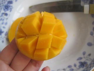 芒果牛奶布丁(附取芒果肉方法)