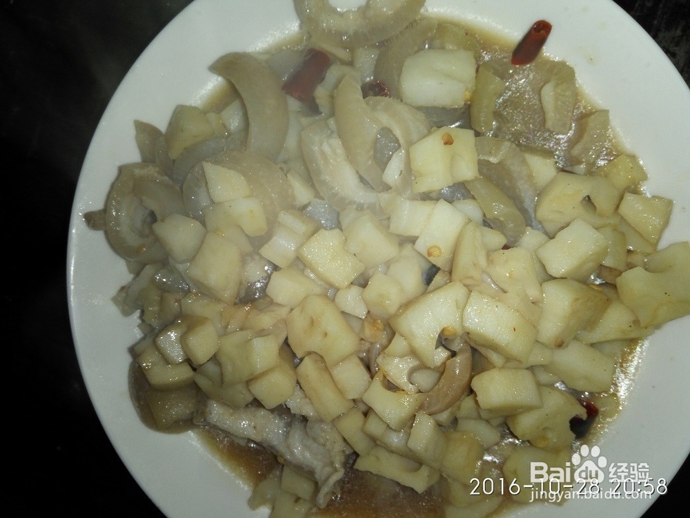 香炒猪皮藕丁