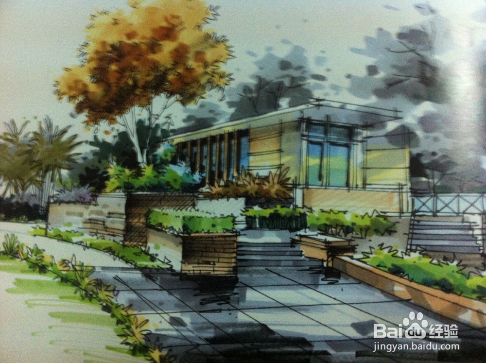 景观建筑效果图上色详解