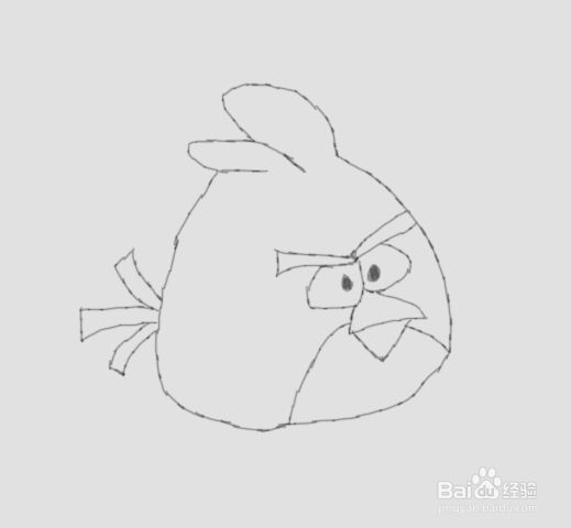 简笔画愤怒的小鸟是怎么画的