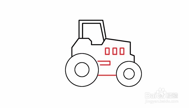 简笔画--如何画工程车打桩机