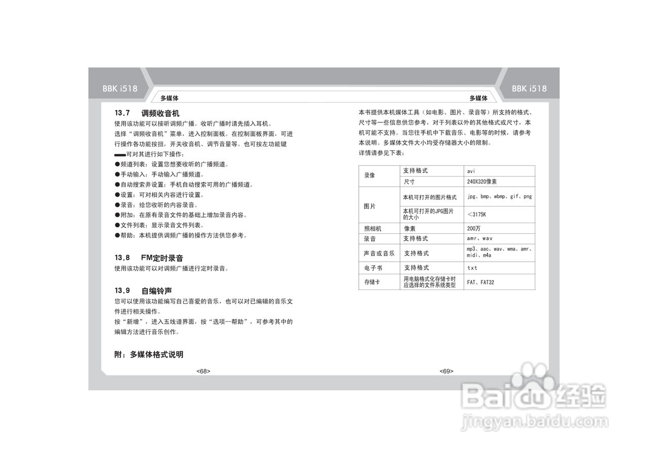 步步高i518手机使用说明书:[4]