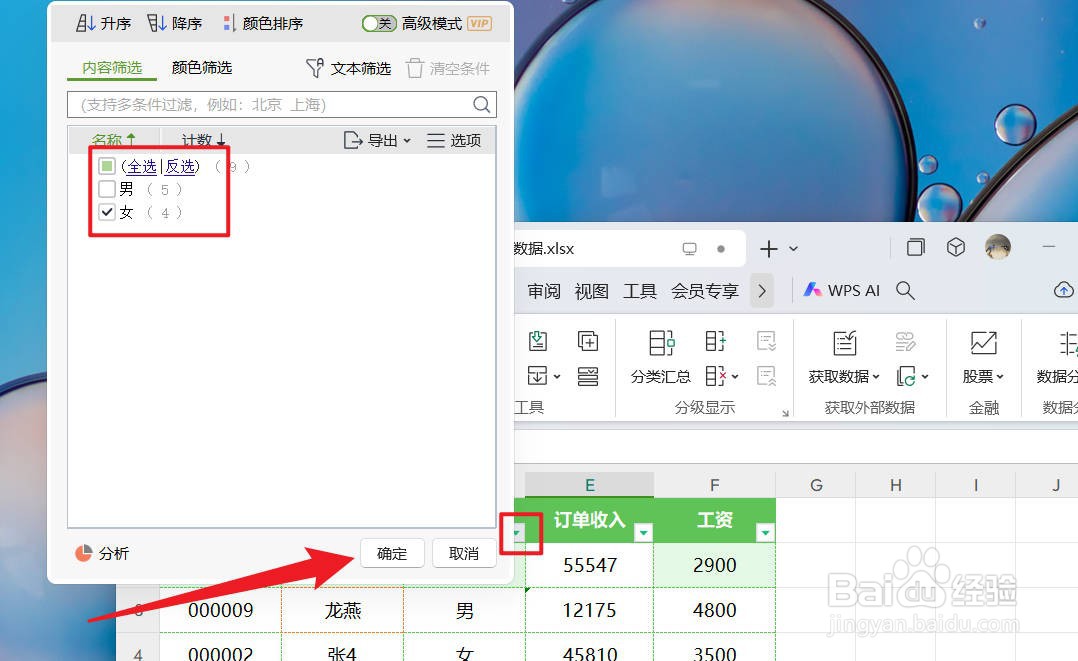 wps表格如何进行筛选