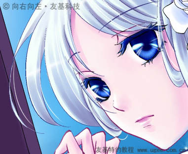 PT与PS结合怎样鼠绘唯美的蓝色卡通女孩