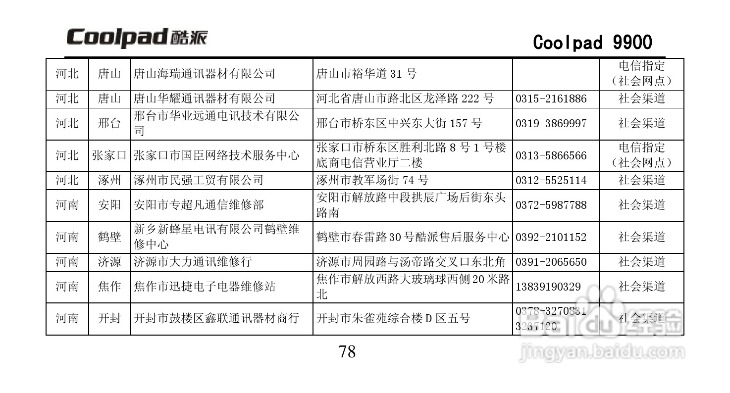 酷派Coolpad 9900手机使用说明书:[9]