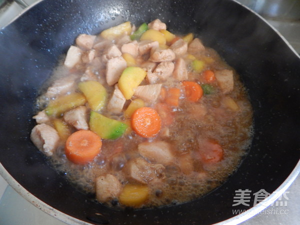 昆布胡萝卜烧鸡丁