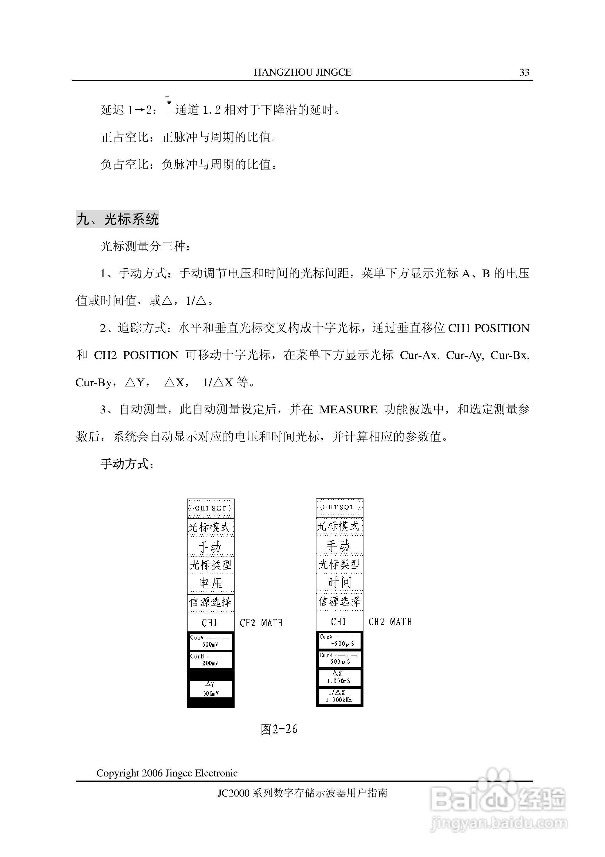 JC2101C型数字示波器使用说明书:[4]