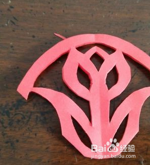 郁金香剪纸的制作图解