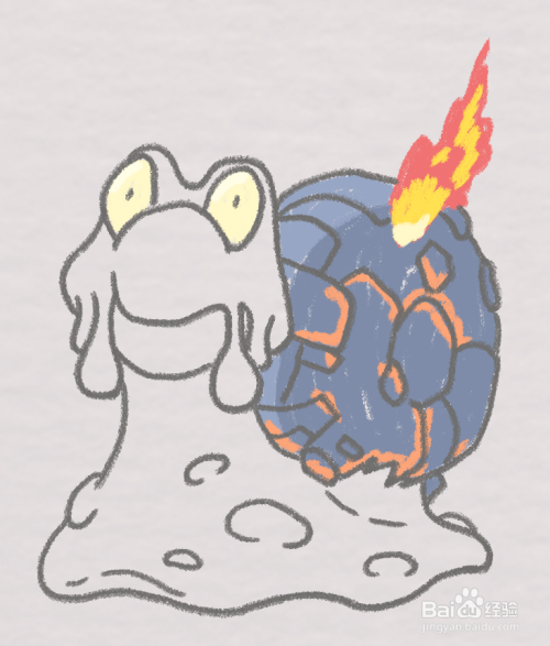 熔岩蜗牛怎么画