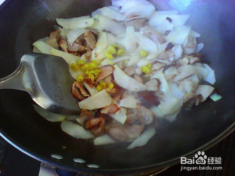 年肉爆炒菜头片