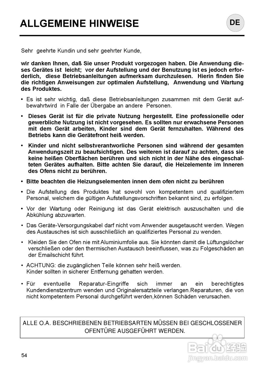 意大利Nardi FEA27D50XN型嵌入式电焗炉说明书:[6]