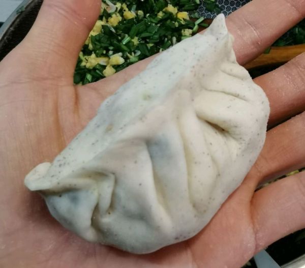 又见韭菜鸡蛋水煎包