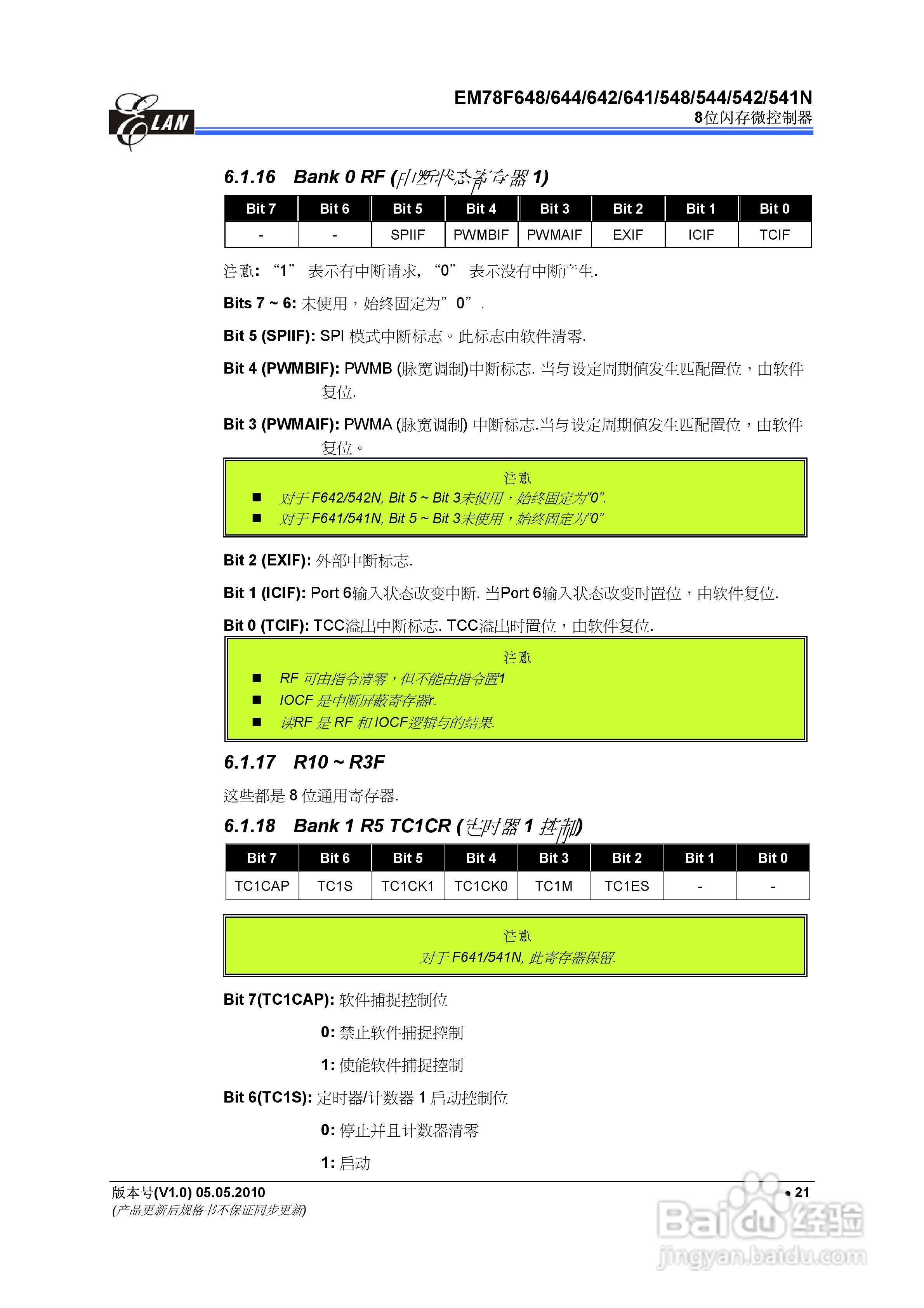 EM78F 8位闪存微控制器说明书:[4]