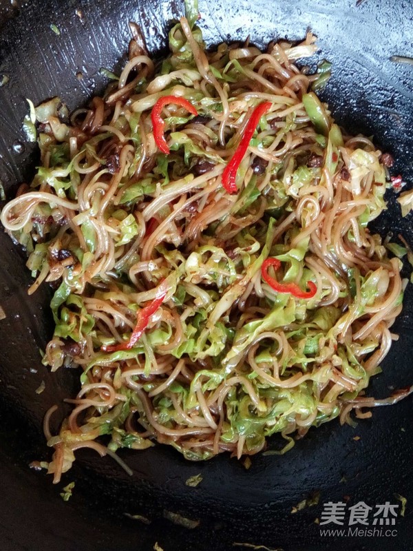 豆豉包菜炒粉条
