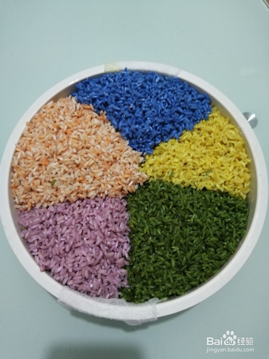 忍不住流口水的五彩饭七色糯米饭