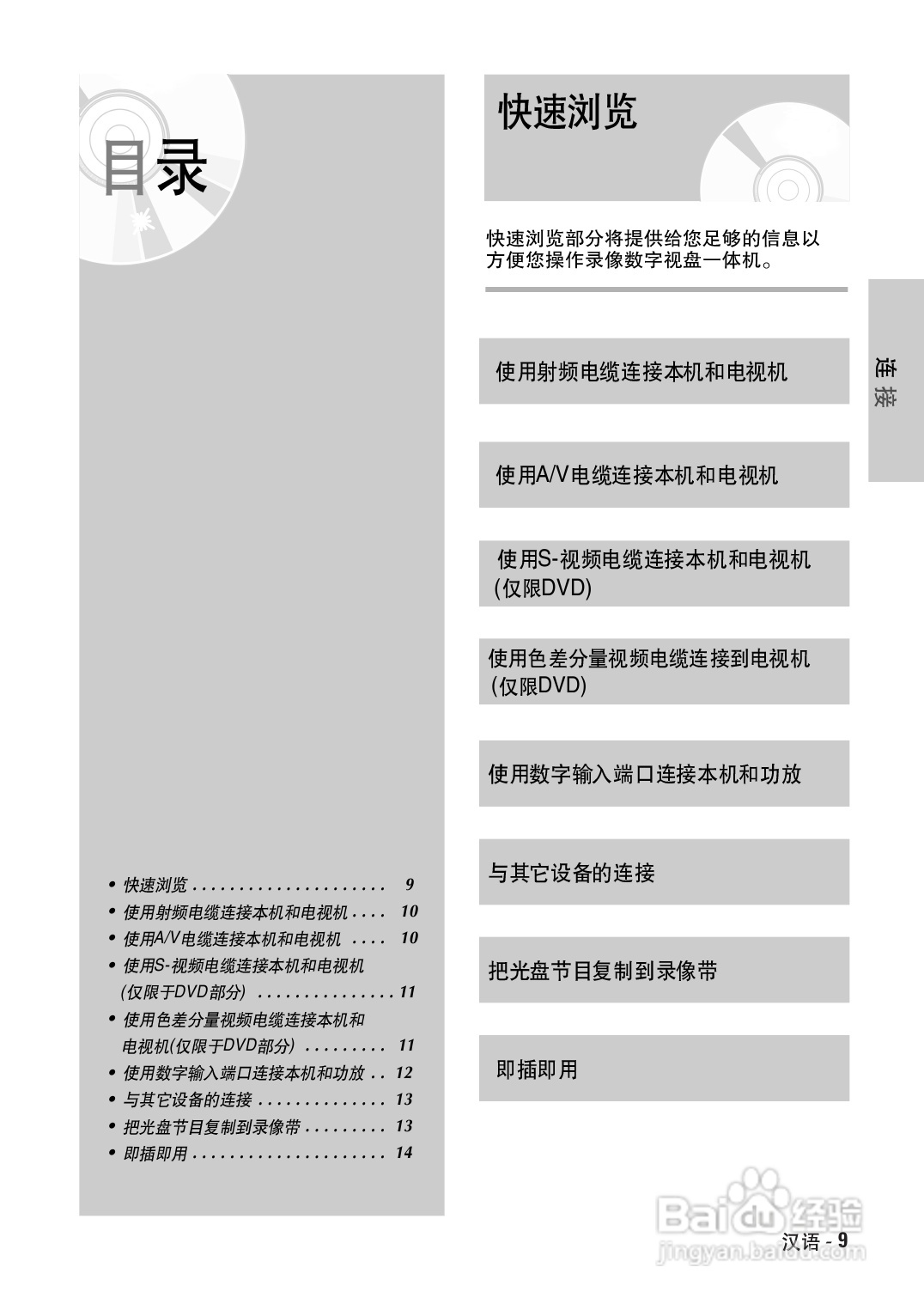 三星DVD-V7500K录像数字视盘一体机使用说明书:[1]