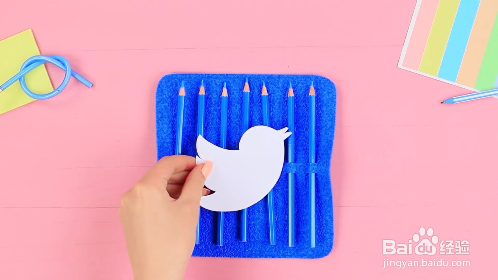 怎么制作小鸟铅笔收纳