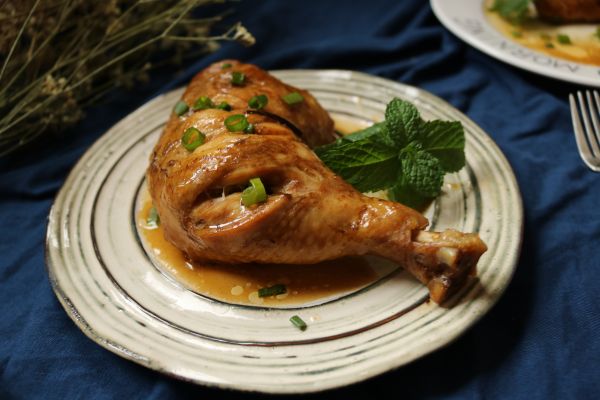 柠香葱油焗鸡腿