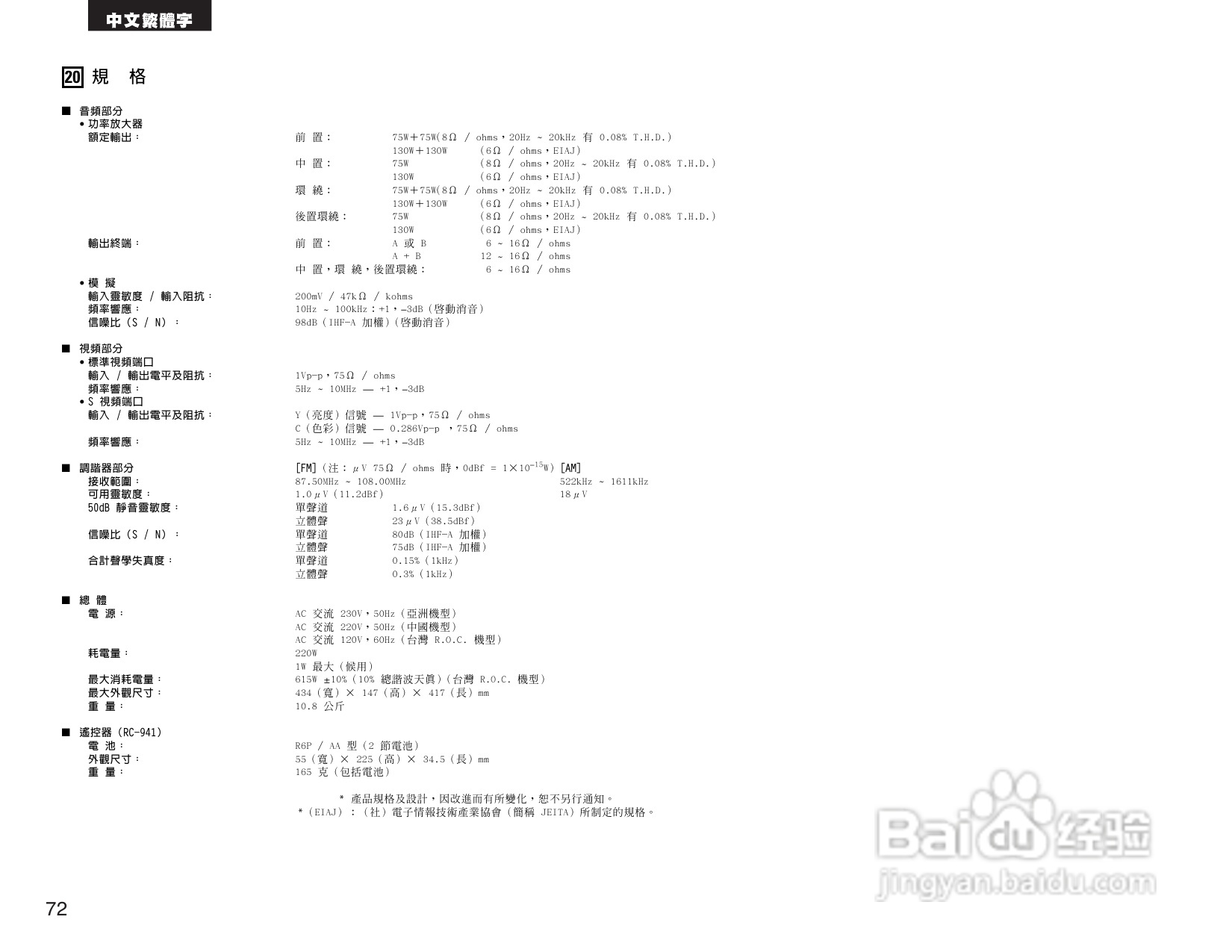 DENON AVR-1684收音环绕扩音操作说明书:[4]