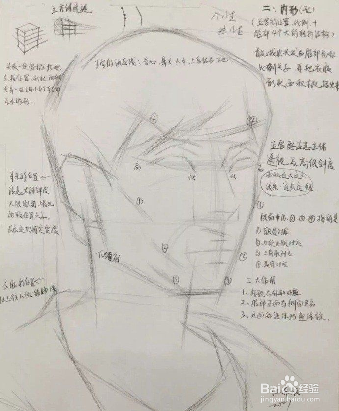 素描头像怎么打形
