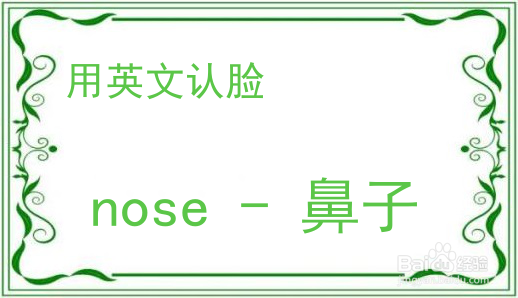 教你用英文认脸