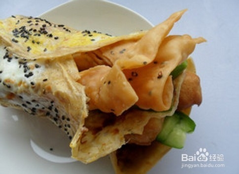 我家的营养早餐之－电饼铛版杂粮煎饼果子