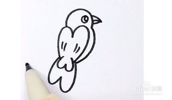 小鸟简笔画怎么画