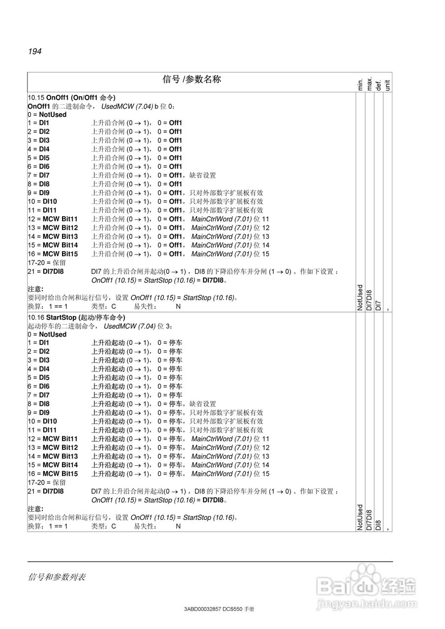 ABB直流调速器DCS550使用手册:[20]