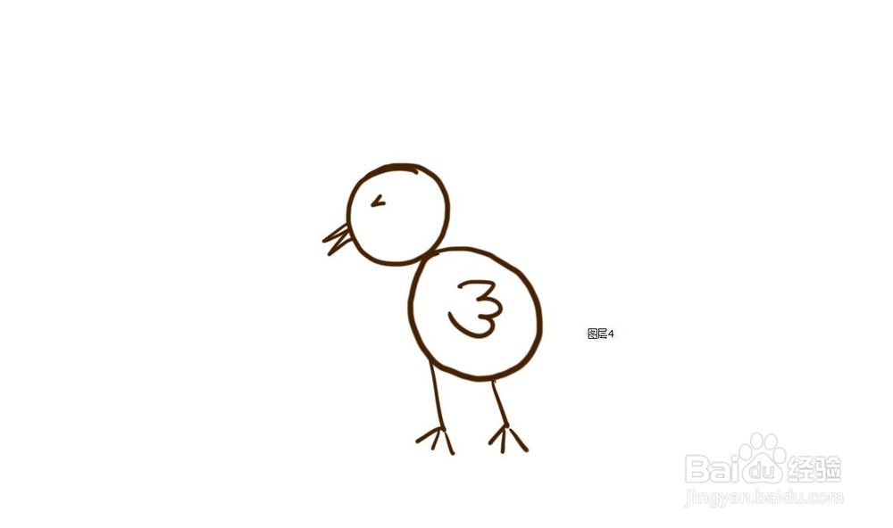 小鸡简笔画教程