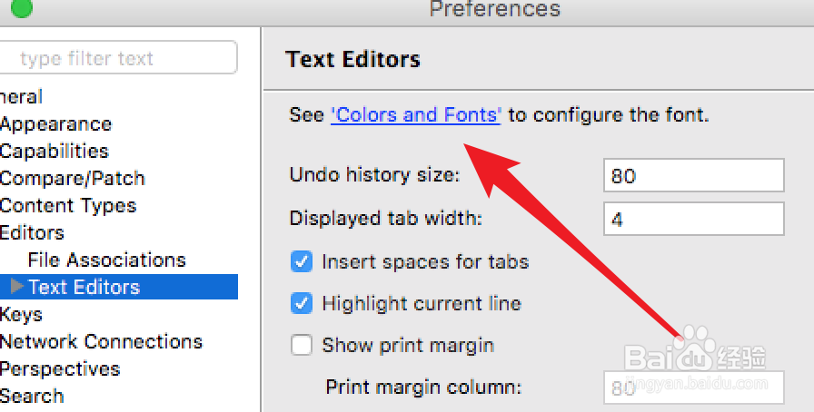 mac版本，Eclipse如何设置代码窗口的字体？