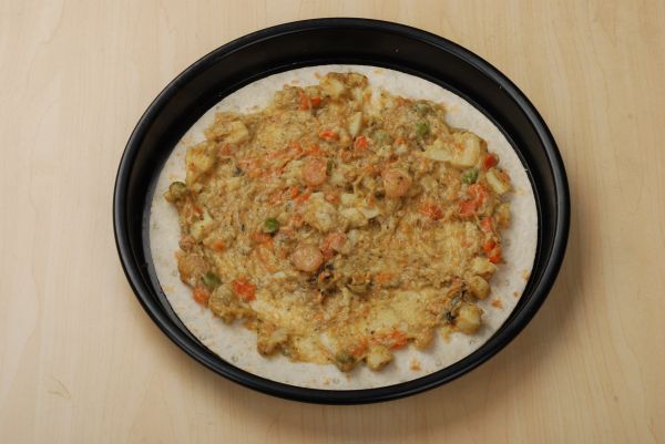 香草海鲜薄脆披萨