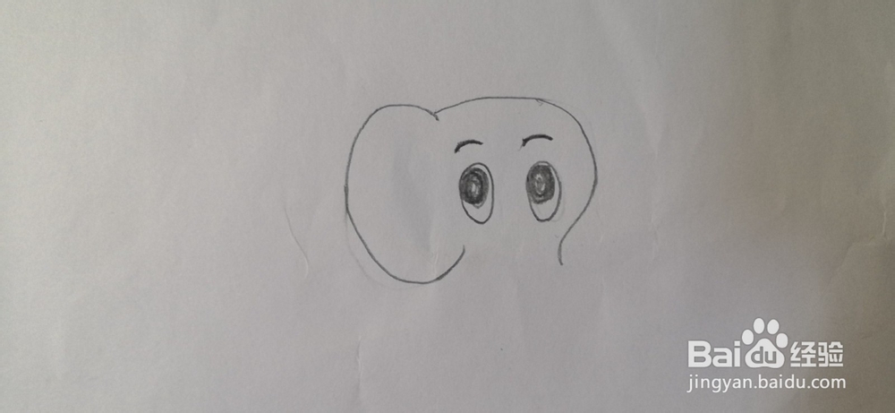 如何画卡通大象简笔画