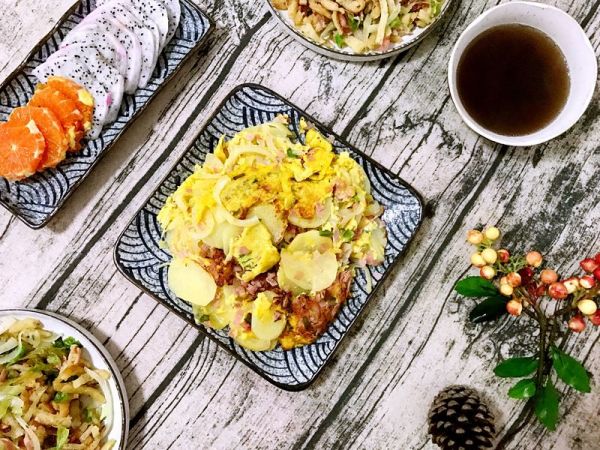 火腿鸡蛋煎土豆