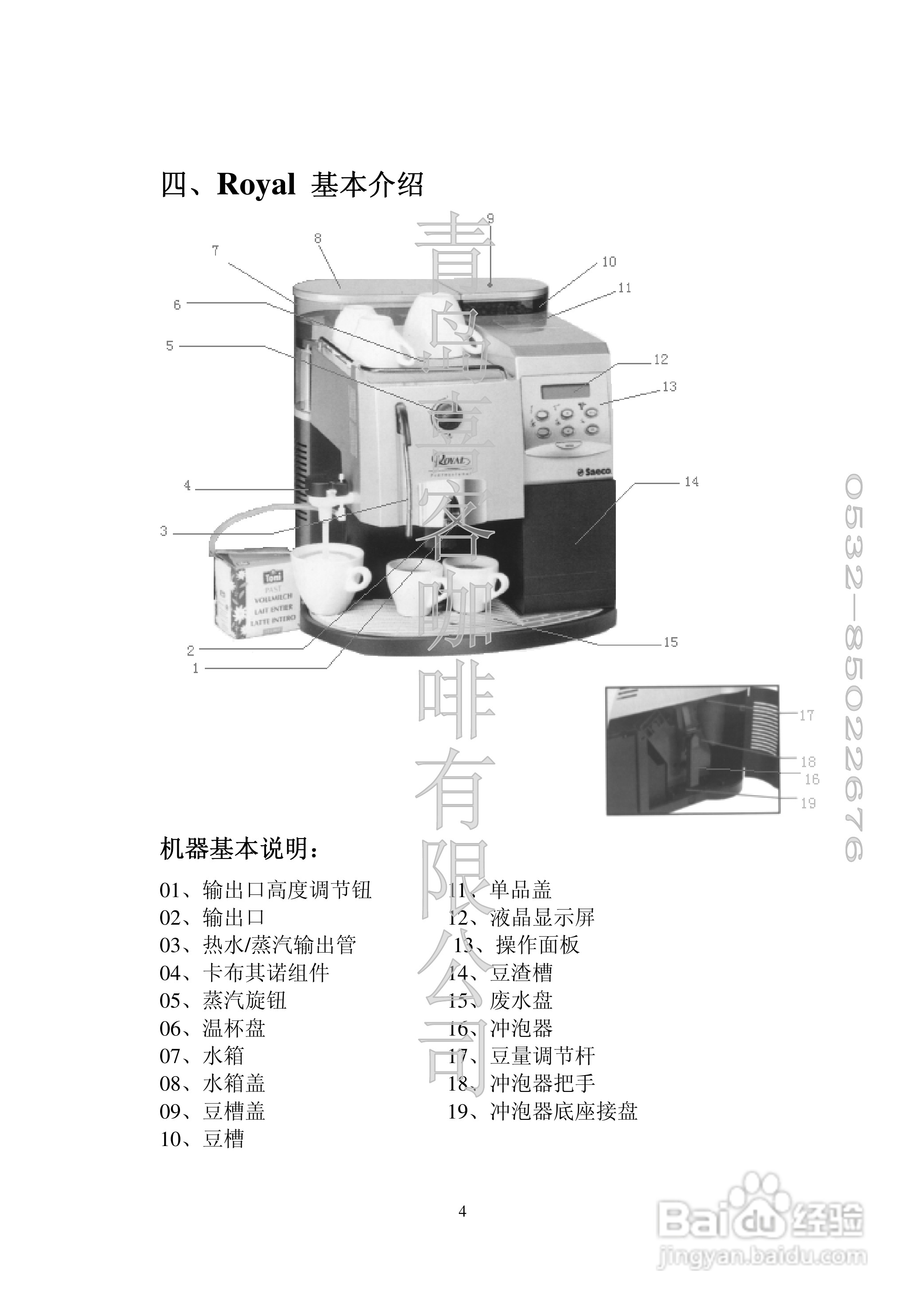 SAECO皇家型咖啡机使用说明书