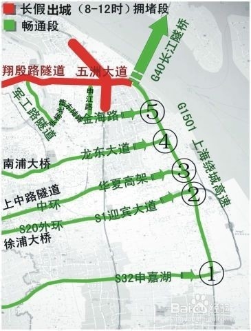 清明出行怕拥堵?上海浦东警方推G40绕行图
