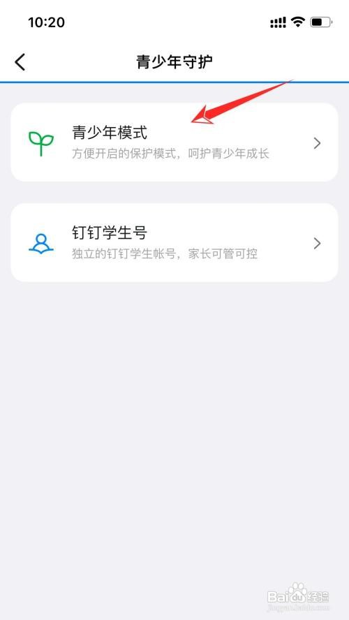 钉钉青少年模式在哪里设置