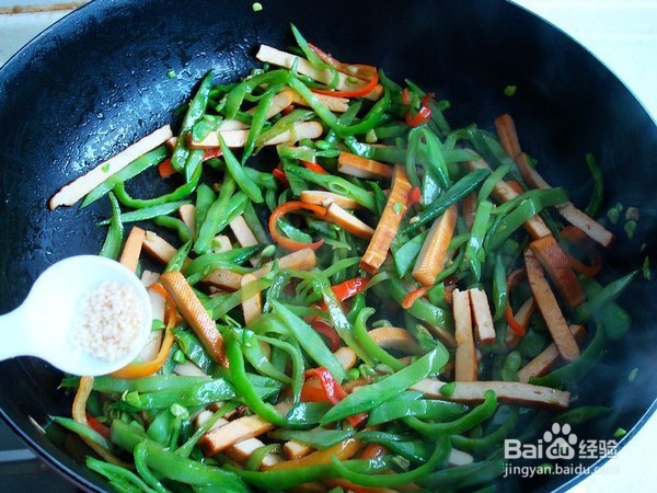 扁豆炒香干的做法