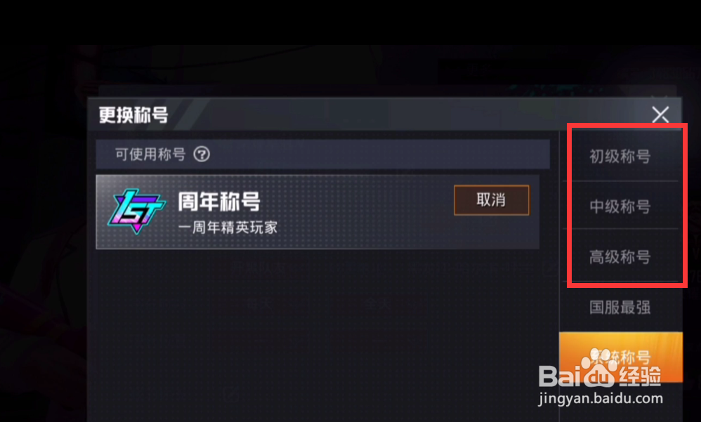 和平精英怎么显示地区称号