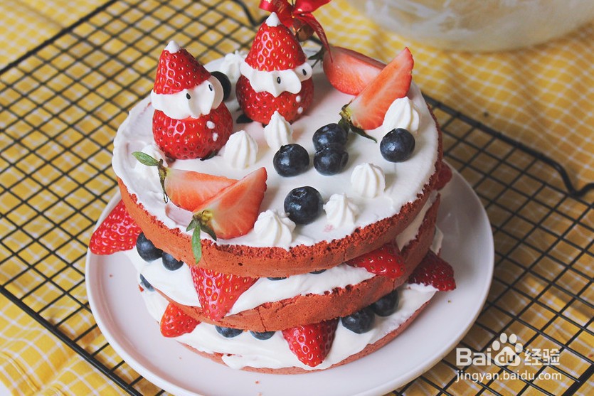 圣诞裸蛋糕怎么做