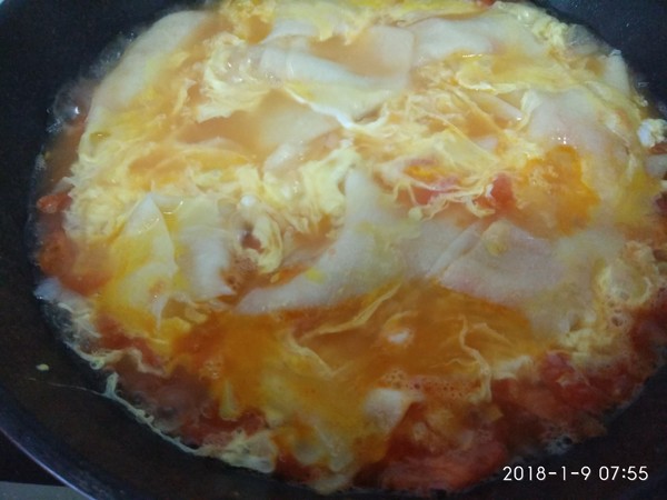 虾油西红柿鸡蛋面早餐