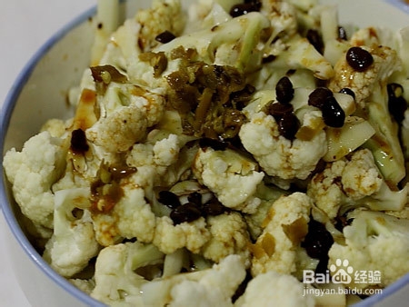 豆豉蒸花菜制作方法