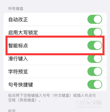 iphone如何开启智能标点