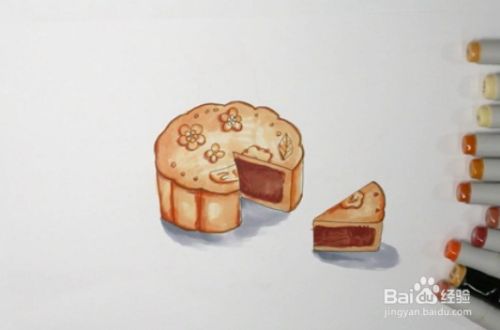 月饼的简笔画怎么画