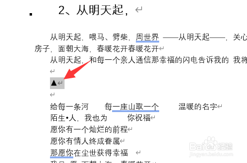 word中黑色三角符号怎么删除