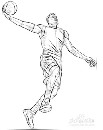 如何画篮球运动员