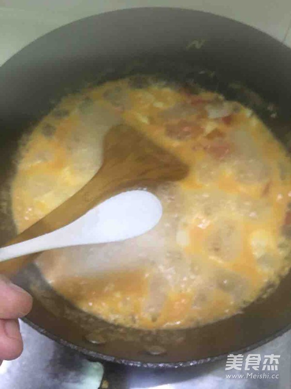 手擀面 西红柿鸡蛋打卤面