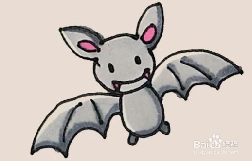 儿童简笔画之蝙蝠的画法