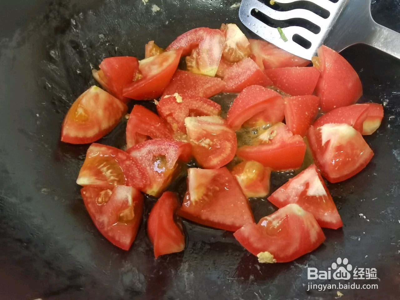 番茄炒蛋青菜版的做法