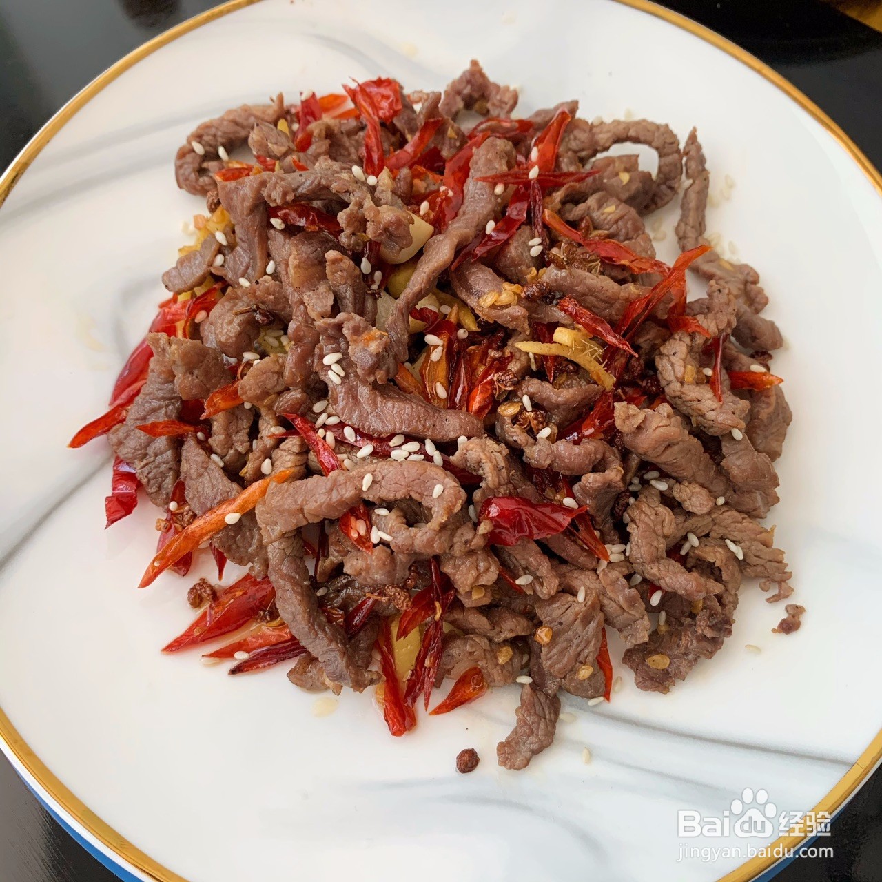 干辣椒炒牛肉丝的做法